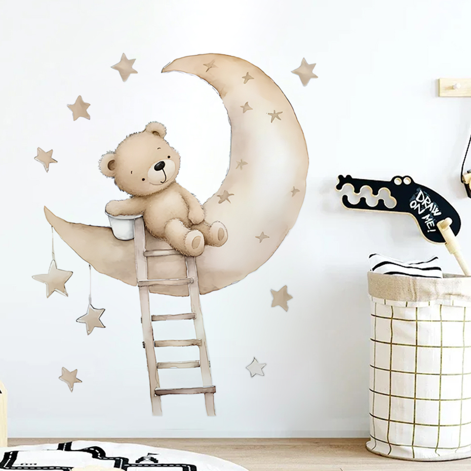 귀여운 곰 스타 구름 벽 스티커 어린이 방 소녀 소년  - Baby Nursery Decor Girl 리뷰 및 가격