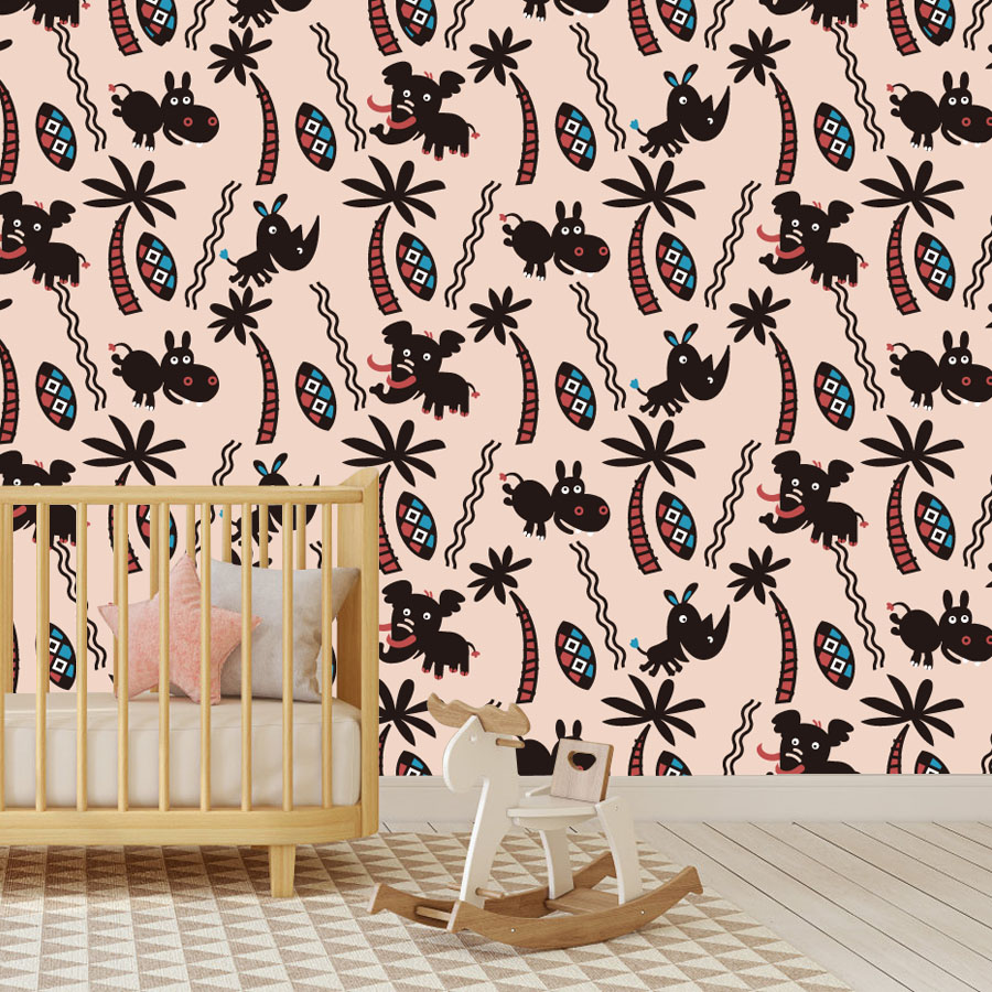 거실용 만화 캐릭터 맞춤형 붙이는 벽지, 접착식 벽지, - Baby Nursery Peel And Stick Wallpaper 리뷰 및 가격